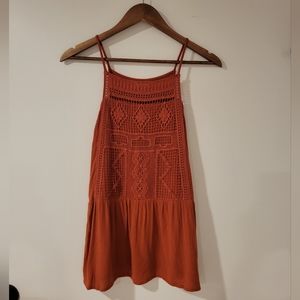 Mossimo Supply Co. burnt orange crochet top